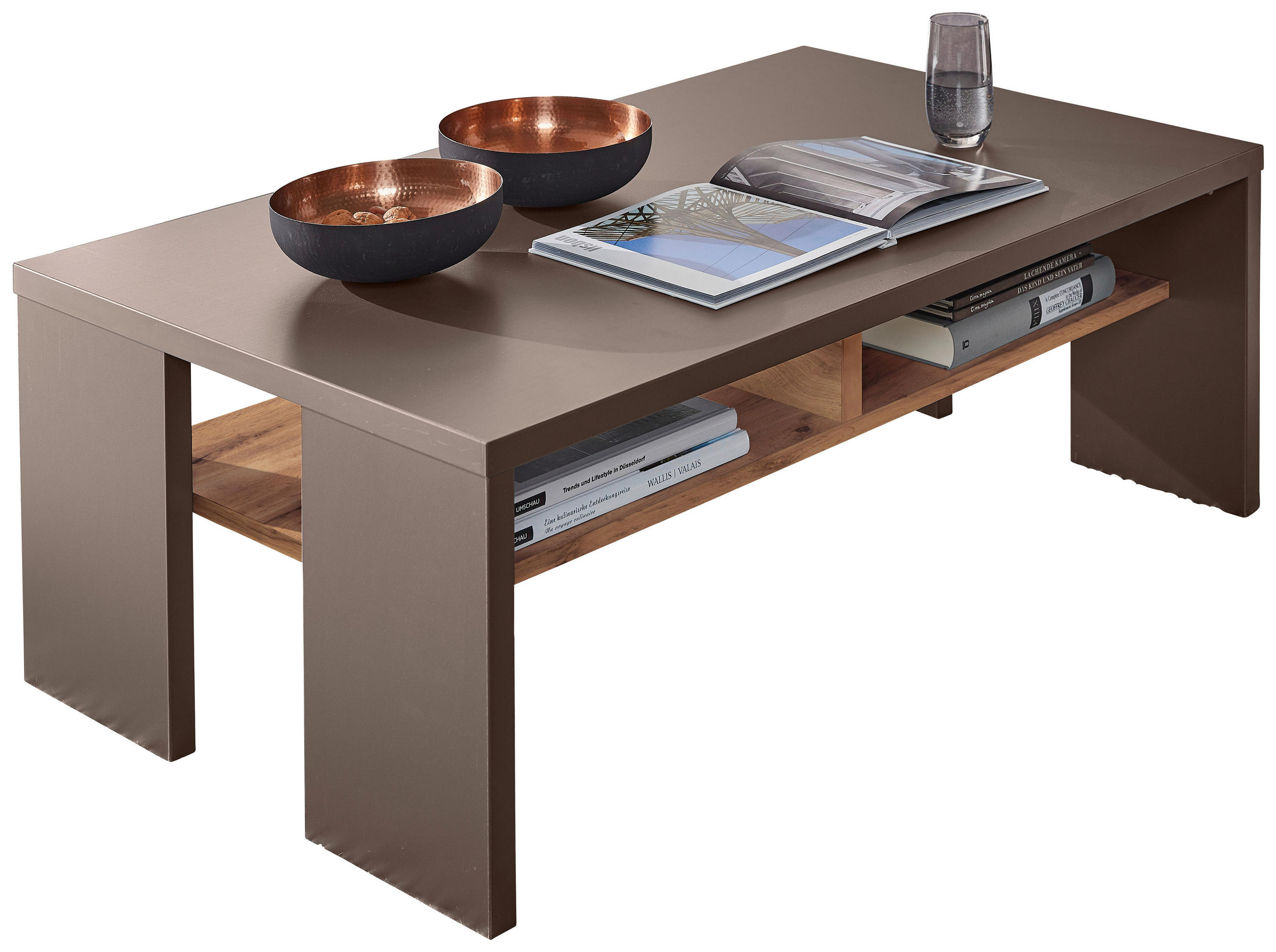 COUCHTISCH 110/65/40 cm rechteckig Eichefarben  - Eichefarben, Design, Holzwerkstoff (110/65/40cm) - Livetastic