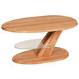 COUCHTISCH in Holz, Glas 100/65/48-65 cm  - Buchefarben, Design, Glas/Holz (100/65/48-65cm) - Venda
