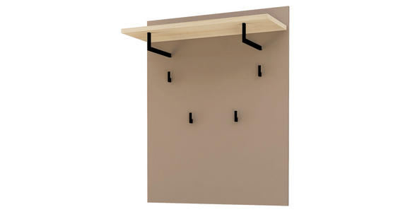 GARDEROBENPANEEL  in 80/100/30 cm  - Taupe/Eichefarben, Design, Holzwerkstoff/Metall (80/100/30cm) - Voleo