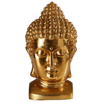 BUDDHAKOPF 27/47/25 cm  - Goldfarben, LIFESTYLE, Kunststoff (27/47/25cm)