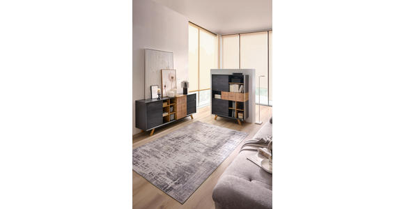 SIDEBOARD 180/75/40 cm in Eichefarben, Dunkelgrau - Eichefarben/Dunkelgrau, Design, Holz/Holzwerkstoff (180/75/40cm) - Carryhome