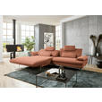 ECKSOFA Orange Webstoff  - Schwarz/Orange, Design, Textil/Metall (184/284cm) - Dieter Knoll