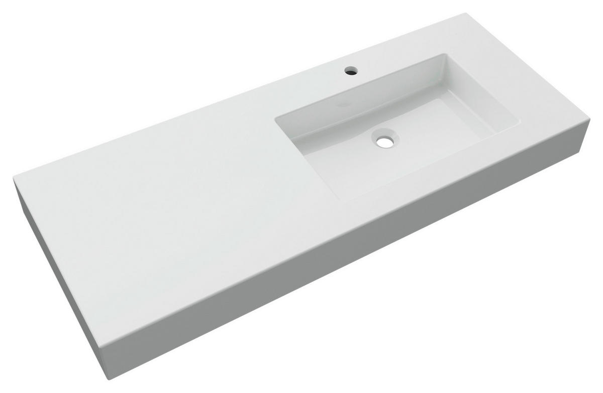 MOSDÓSZEKRÉNY MOSDÓVAL  - kasmírszínű/fekete, Konventionell, faalapú anyag/kő (127cm) - Dieter Knoll