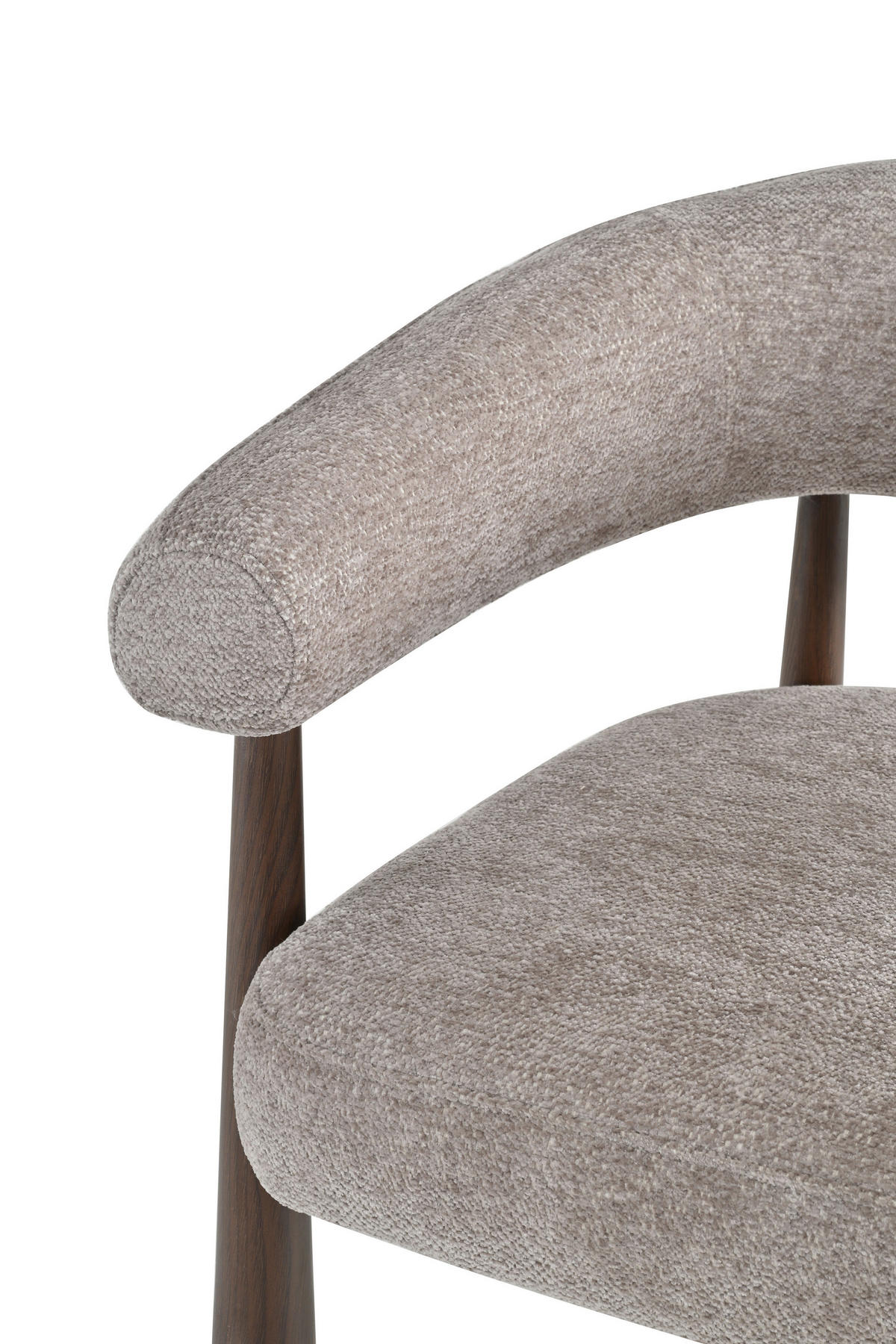 ARMLEHNSTUHL   Webstoff  Beige, Walnussfarben  - Beige/Walnussfarben, MODERN, Textil/Metall (61/75/61cm) - Livetastic