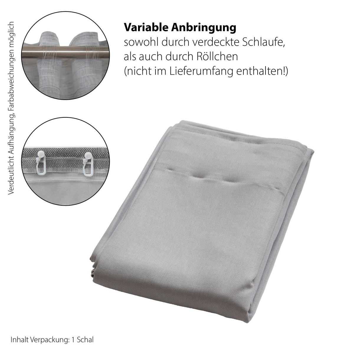 LÄRMSCHUTZVORHANG  - Weiß, Basics, Textil (140/245cm)