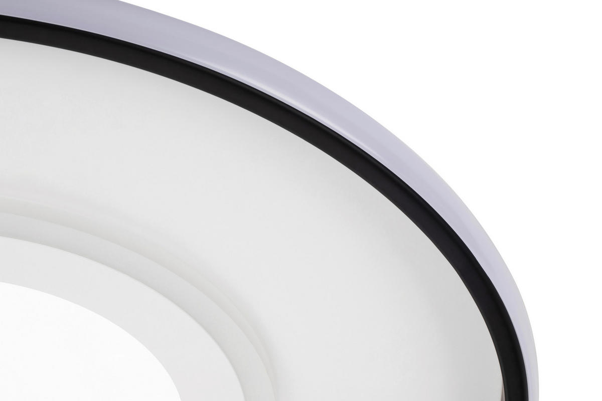 LED-DECKENLEUCHTE 50/5,5 cm   - Schwarz/Weiß, Trend, Kunststoff/Metall (50/5,5cm) - Novel