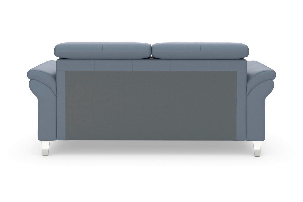 3-SITZER-SOFA 186/84/93 cm ARNGAST E in Echtleder Graublau   - Chromfarben/Graublau, Basics, Leder/Textil (186/84/93cm) - Sit & More
