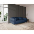 2-SITZER-SOFA Webstoff Dunkelblau  - Schwarz/Dunkelblau, KONVENTIONELL, Textil/Metall (200/80/110cm) - Carryhome