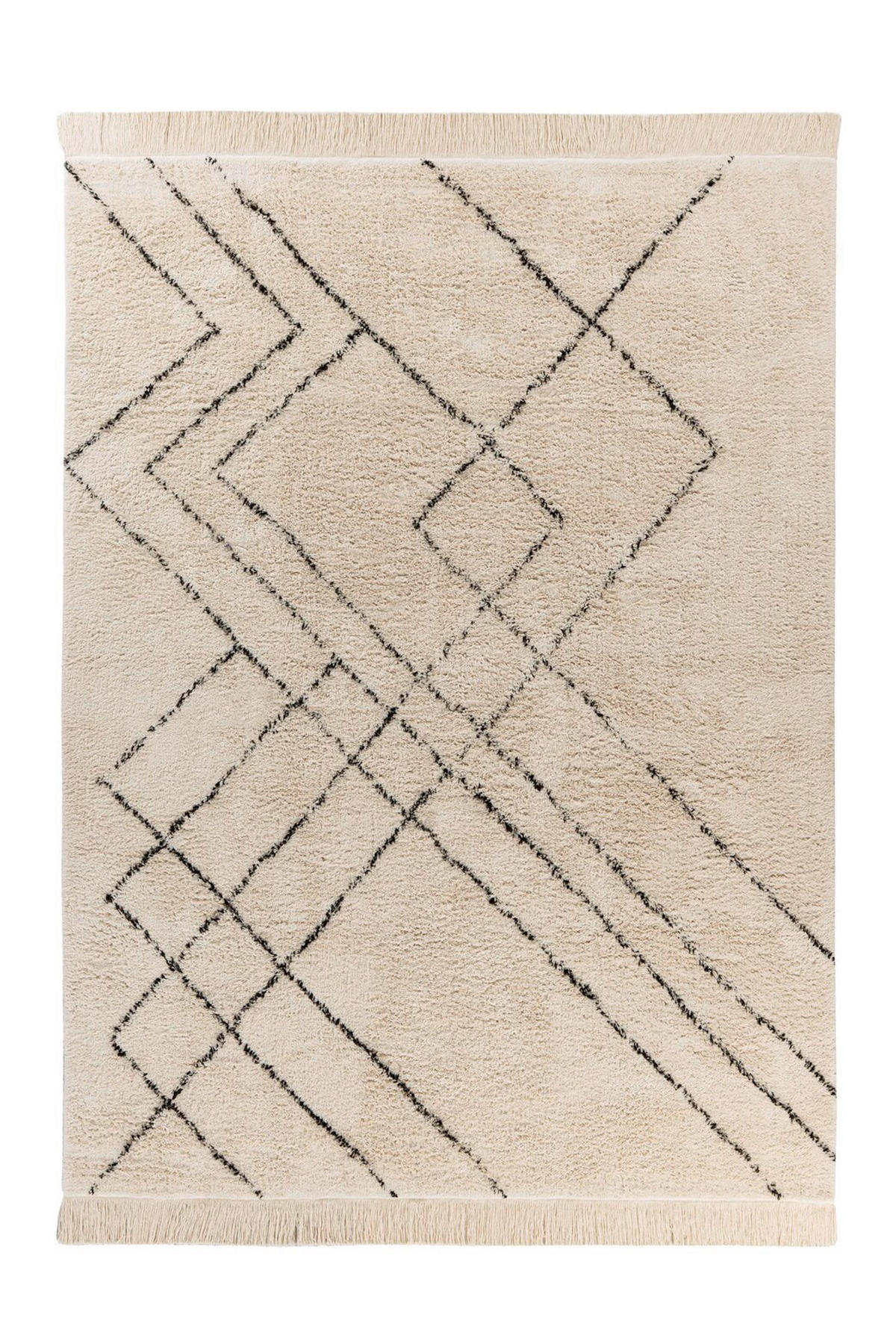 TEPPICH 80/150 cm Mylen 625 Creme / Schwarz  - Creme/Schwarz, Konventionell, Textil (80/150cm)