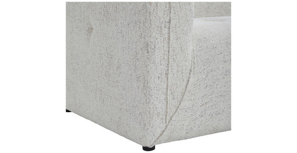 ECKSOFA Creme Chenille  - Creme/Schwarz, KONVENTIONELL, Kunststoff/Textil (255/164cm) - Ambia Home