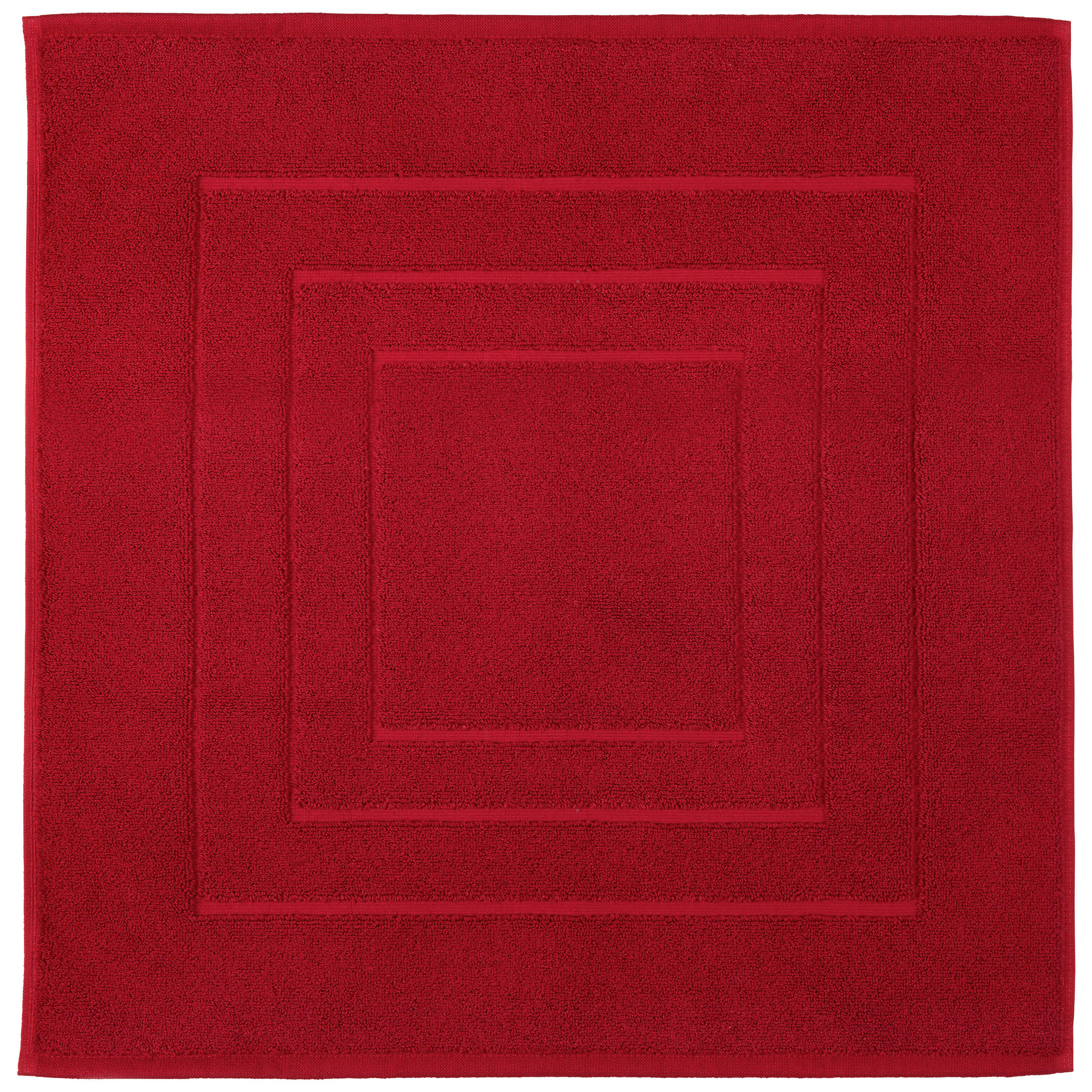 BADEMATTE Dunkelrot 60/60 cm  - Dunkelrot, Basics, Textil (60/60cm) - Vossen