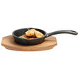 BRATPFANNE  - Schwarz/Naturfarben, Basics, Holz/Metall (22,5/12,8/3cm) - Homeware Profession.