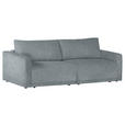 2,5-SITZER  in Flachgewebe Dunkelgrau  - Dunkelgrau/Schwarz, Design, Kunststoff/Textil (240/70/125cm) - Xora