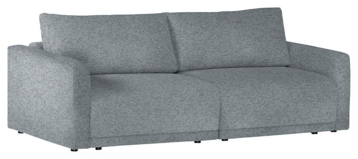 2,5-SITZER Flachgewebe Dunkelgrau  - Dunkelgrau/Schwarz, Design, Kunststoff/Textil (240/70/125cm) - Xora
