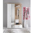 GARDEROBE Sonoma Eiche, Weiß - Weiß/Sonoma Eiche, Design, Glas (120/198/40cm) - XORA
