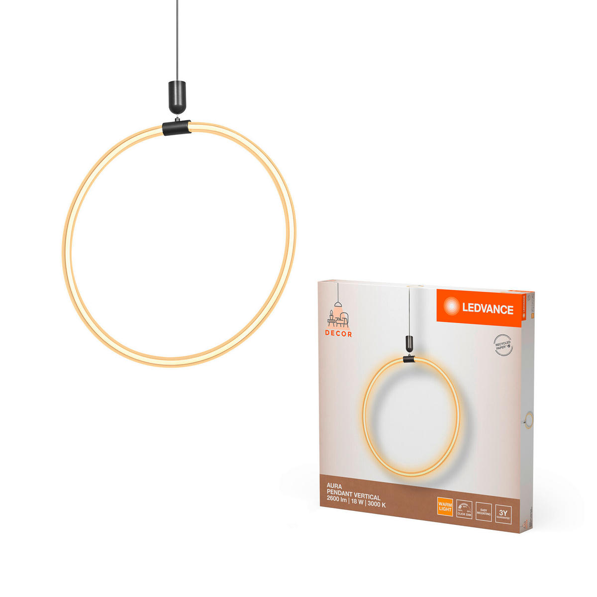 LED-PENDELLEUCHTE 49,8/150 cm  - Dunkelgrau, KONVENTIONELL, Kunststoff (49,8/150cm) - Ledvance