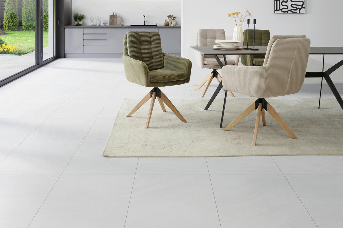 ARMLEHNSTUHL  in Eisen Cord  - Taupe/Naturfarben, KONVENTIONELL, Holz/Textil (60/93/65,5cm) - Livetastic