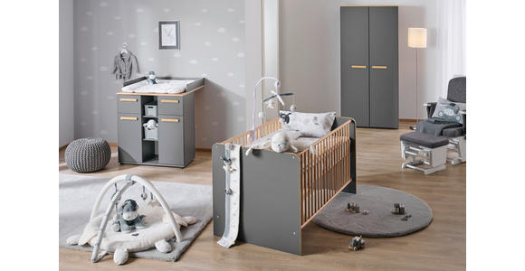 WICKELKOMMODE 89,2/100,2/70 cm  - Graphitfarben/Eiche Artisan, Basics, Holzwerkstoff/Kunststoff (89,2/100,2/70cm) - My Baby Lou