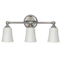 BADEZIMMER-WANDLEUCHTE Elstead Hugo lake 53.3/24.8/15.2 cm   - Chromfarben, Design, Glas/Metall (53.3/24.8/15.2cm) - Elstead Lighting