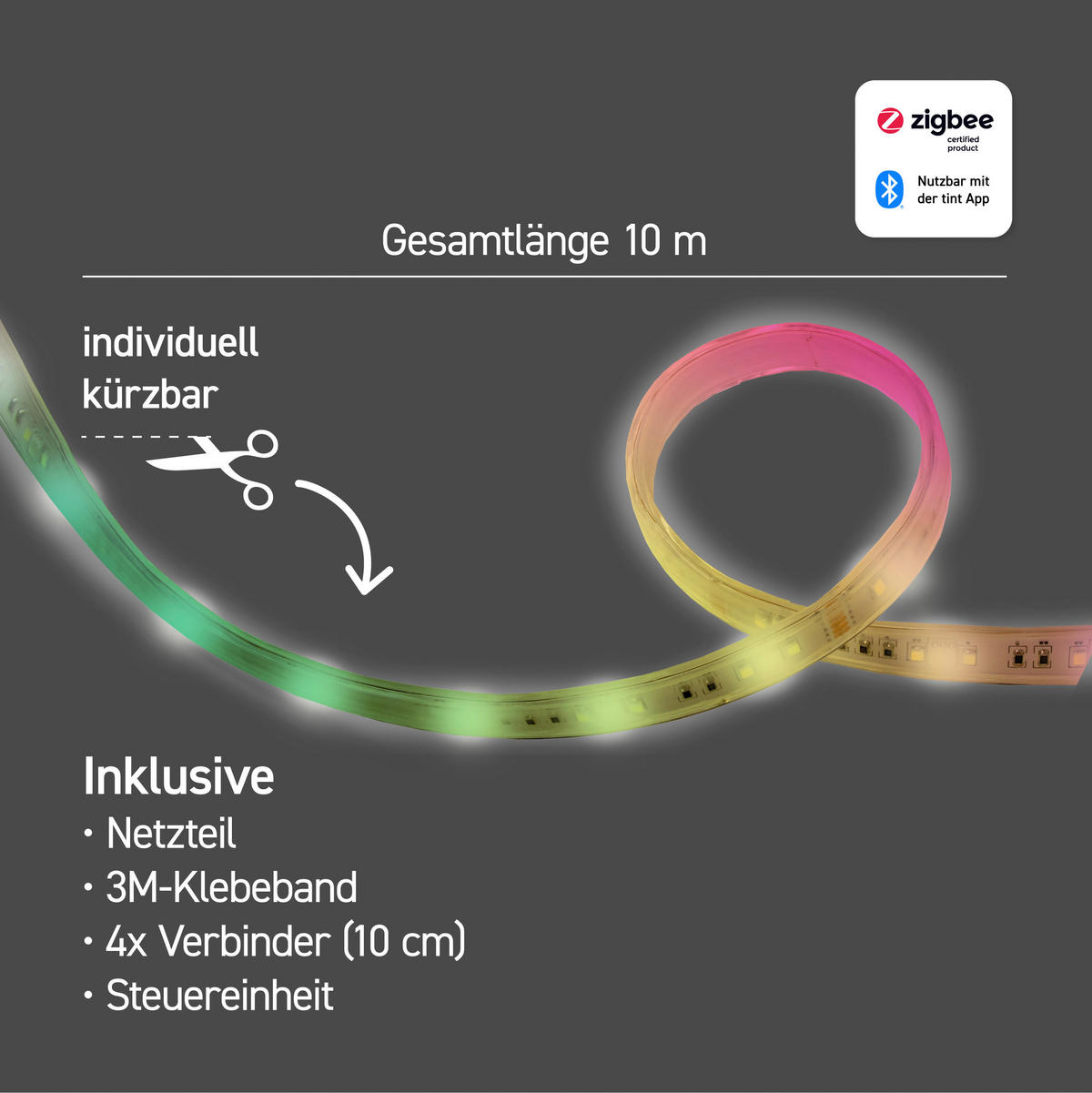 LED-STRIP 1000 cm   - Weiß, Basics, Kunststoff (1000cm) - Tint