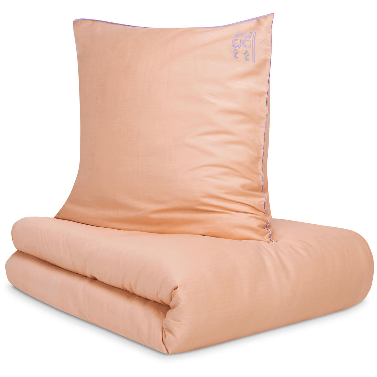 BETTWÄSCHE Makosatin 155/220 cm  - Aprikose, Basics, Textil (155/220cm) - Bugatti