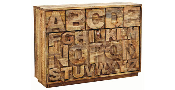 KOMMODE  in 128/91/37 cm  - Braun, Design, Holz (128/91/37cm) - Landscape