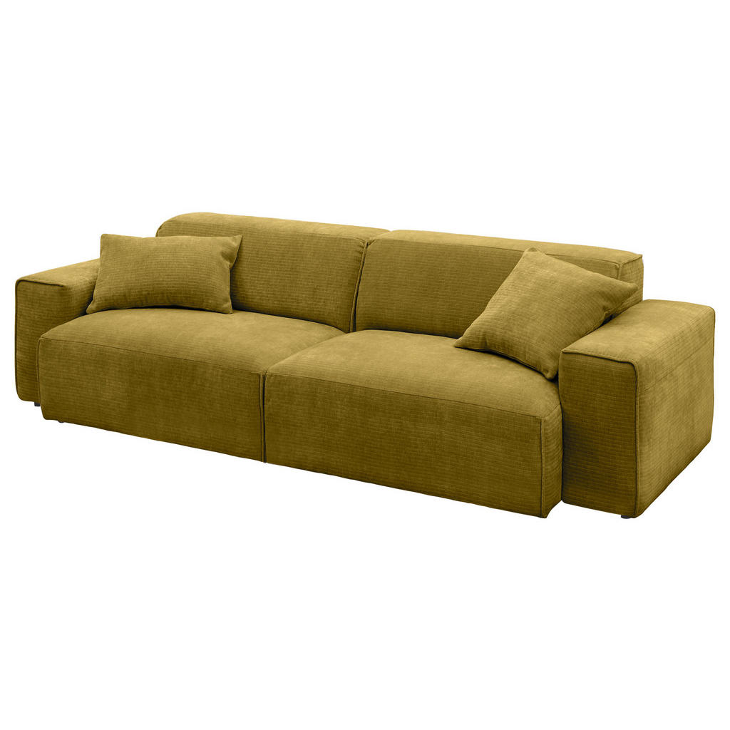 Thumbnail - Pure Home Lifestyle Bigsofa, Dunkelgelb, Textil, 3-Sitzer, 238x71x101 cm, Blauer Engel, Goldenes M, Oeko-Tex® Standard 1...