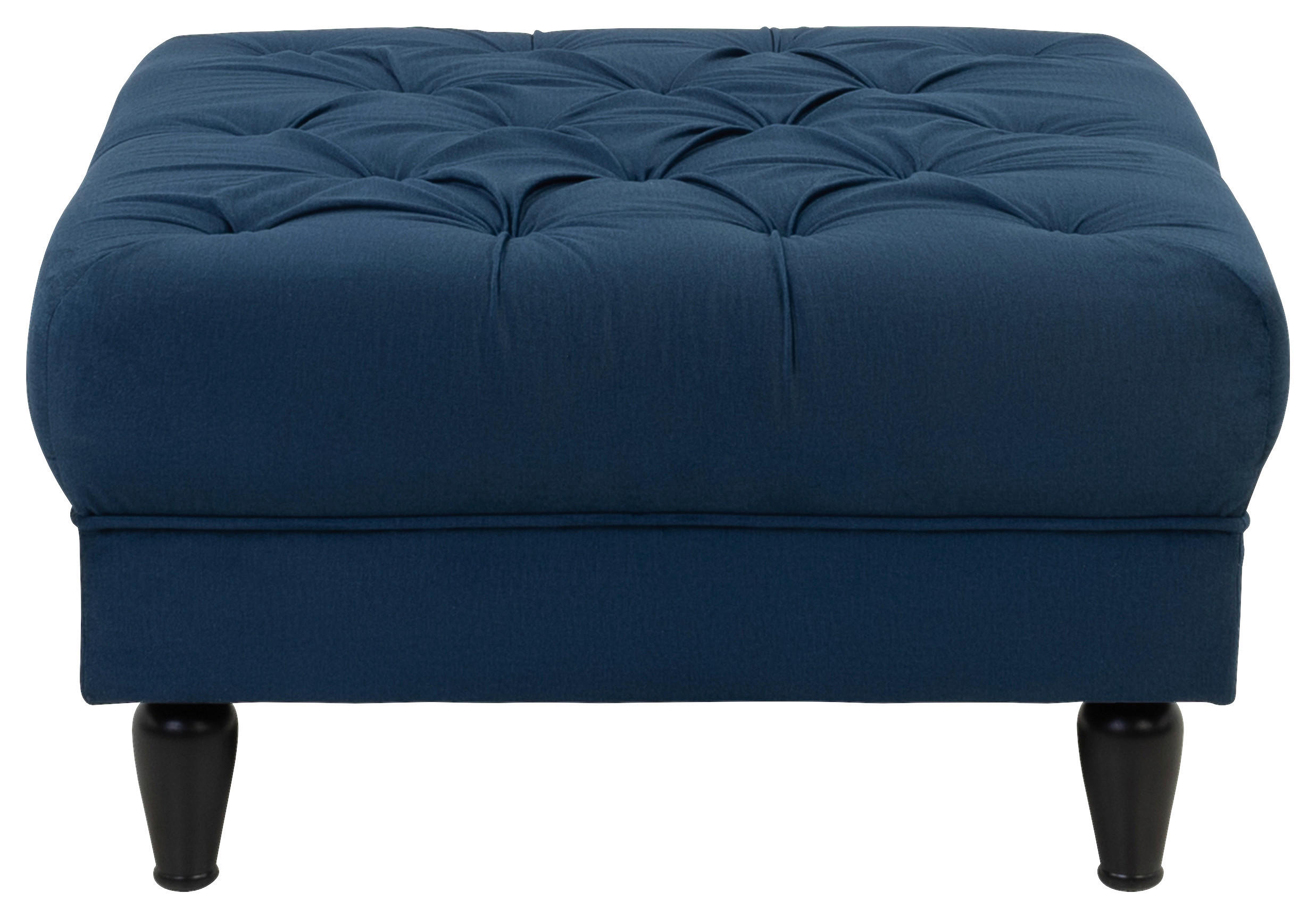 Thumbnail - Mid.you Hocker, Dunkelblau, Textil, Buche, vollmassiv, quadratisch, 82x44x82 cm, Made in EU, Wohnzimmer, Hocker, Sitzhoc...