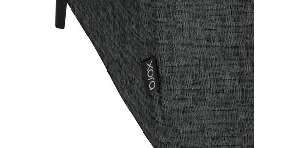 ECKSOFA in Chenille Dunkelgrau  280/205 cm  - Dunkelgrau/Schwarz, Design, Textil/Metall (280/205cm) - Xora