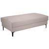 HOCKER Cord Hellgrau  - Hellgrau/Schwarz, Design, Textil/Metall (140/45/80cm) - Xora