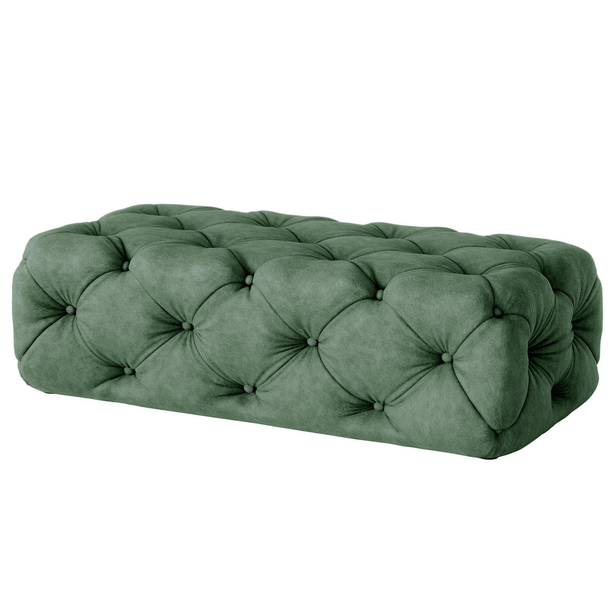 HOCKER in Textil Waldgrün  - Waldgrün/Schwarz, Design, Kunststoff/Textil (130/39/65cm) - P & B
