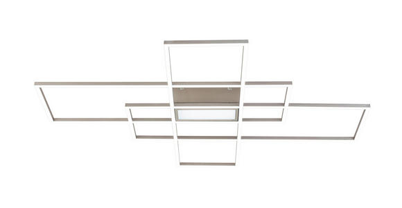 LED-DECKENLEUCHTE 100/75/7,5 cm   - Nickelfarben, Design, Kunststoff/Metall (100/75/7,5cm) - Novel