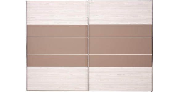 SCHWEBETÜRENSCHRANK in Lärchefarben, Sahara - Chromfarben/Lärchefarben, KONVENTIONELL, Holzwerkstoff (300/217/68cm) - Voleo