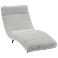 RELAXLIEGE in Webstoff Silberfarben  - Silberfarben/Schwarz, Design, Textil/Metall (75/158-178/58-86cm) - Welnova