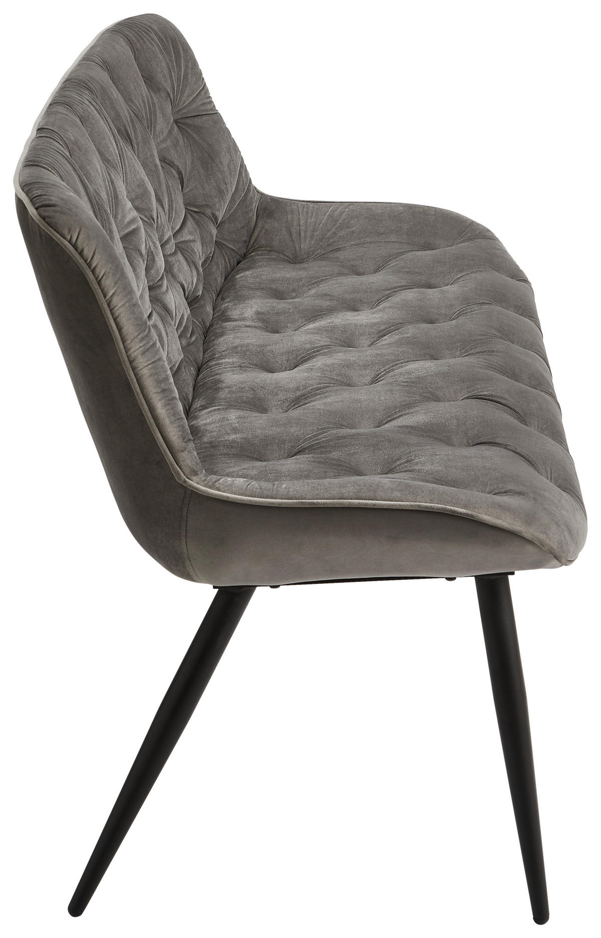 LAVICA, topoľ, sivá, čierna - čierna/sivá, Modern, kov/drevo (160/84/69cm) - Livetastic