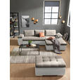ECKSOFA  in Flachgewebe Weiß, Beige  271/175 cm  - Beige/Weiß, Design, Kunststoff/Textil (271/175cm) - Xora