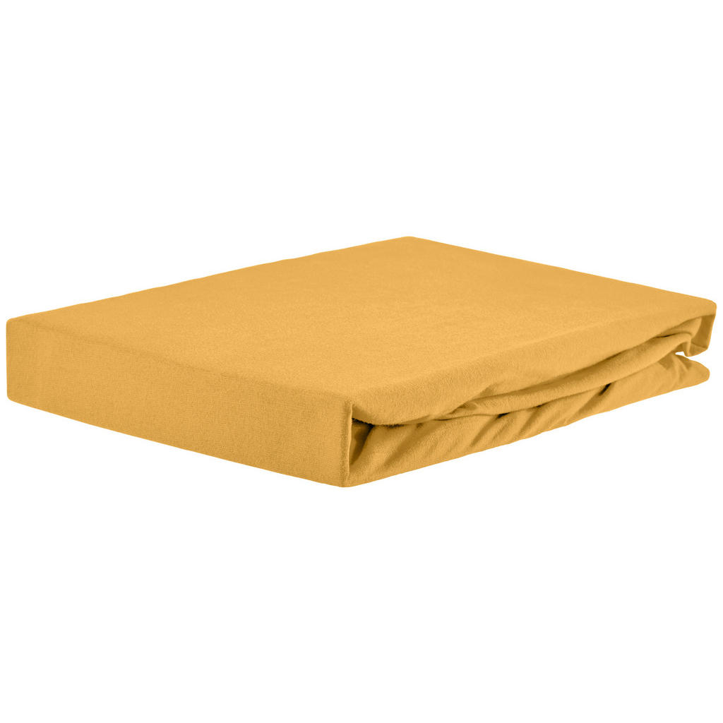 Spannleintuch Jardena Honig 100x200 Cm Baumwolle