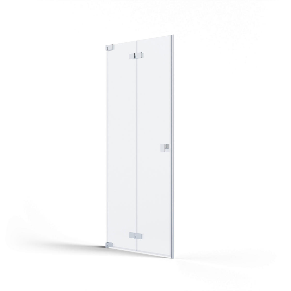 DUSCHTÜR Silberfarben  90/200 cm  - Silberfarben, MODERN, Glas/Metall (90/200cm) - Schöner Wohnen