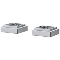 FUßSET 5,4/2/5,4 cm   - Silberfarben, Basics, Kunststoff (5,4/2/5,4cm) - Xora