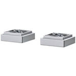 FUßSET 5,4/2/5,4 cm   - Silberfarben, Basics, Kunststoff (5,4/2/5,4cm) - Xora