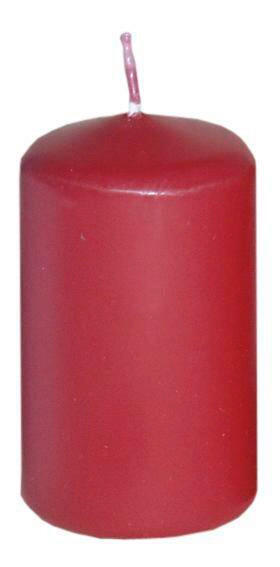 STUMPENKERZE  - Rot, Basics (4,7/8cm) - Steinhart