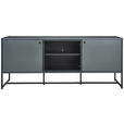 SIDEBOARD 180/75/41 cm  in Anthrazit, Schwarz  - Anthrazit/Schwarz, MODERN, Holzwerkstoff/Metall (180/75/41cm) - Novel