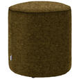 HOCKER in Textil Bronzefarben  - Bronzefarben, Design, Textil (44/46/44cm) - Belluti