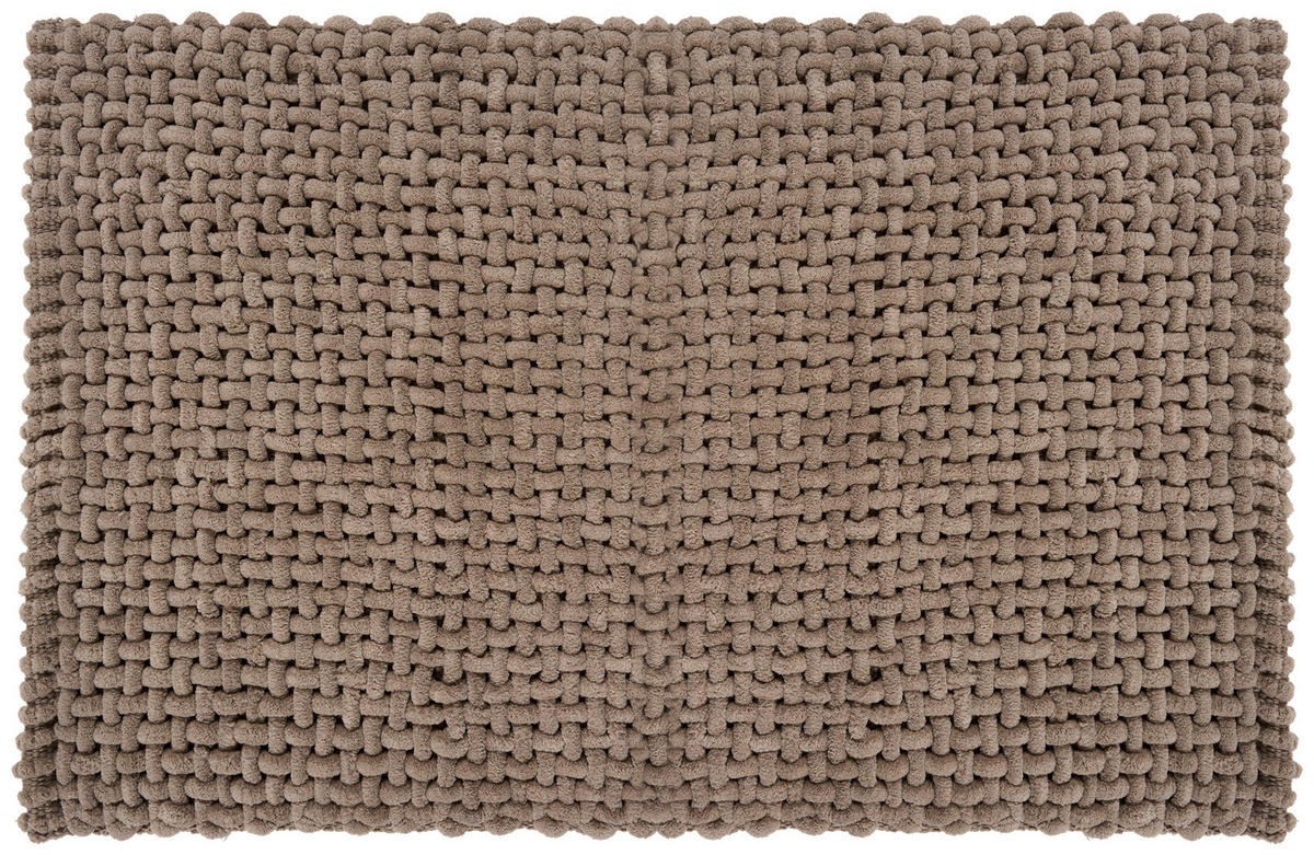 BADEMATTE Taupe 60/90 cm  - Taupe, Design, Kunststoff/Textil (60/90cm) - Esposa