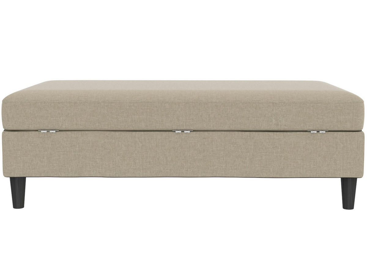 HOCKER in Textil Cappuccino  - Schwarz/Cappuccino, Basics, Kunststoff/Textil (130/43/69cm) - Livetastic