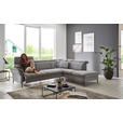 ECKSOFA Grau Struktur  - Schwarz/Grau, MODERN, Textil/Metall (275/235cm) - Cantus