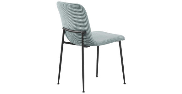 STUHL  Stoffauswahl Cord  - Jadegrün/Schwarz, Design, Textil/Metall (43/83/56cm) - Xora