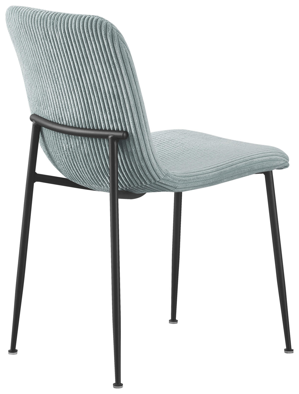 STUHL  Stoffauswahl Cord  - Jadegrün/Schwarz, Design, Textil/Metall (43/83/56cm) - Xora