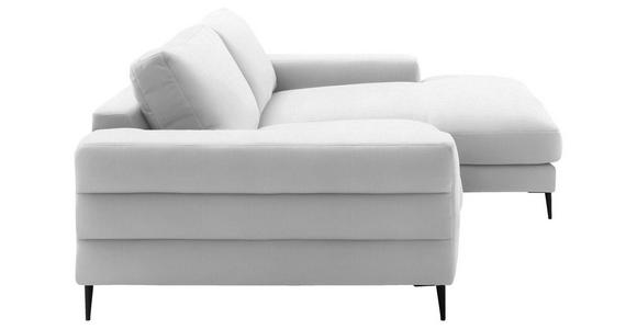 ECKSOFA  in Flachgewebe Creme  253/177 cm  - Creme/Schwarz, Design, Textil/Metall (253/177cm) - Dieter Knoll