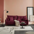SCHLAFSOFA  in Chenille Bordeaux  - Bordeaux/Buchefarben, Design, Holz/Textil (217/97/101cm) - Carryhome